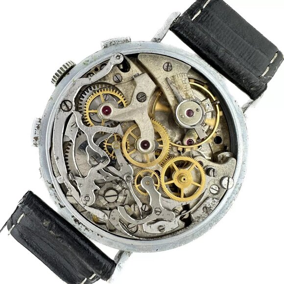 Vintage Rona Sport Military WW2 Men's Chronograph Wristwatch Angelus 215 Runs - Picture 6 of 7